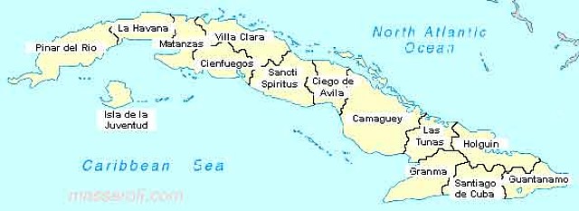 Mapa de Cuba