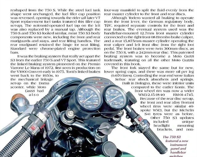 The Moto Guzzi Sport & Le Mans Bible braking