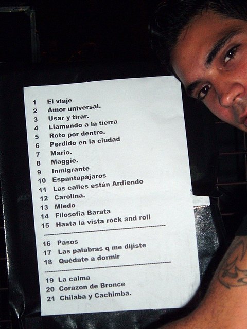 Set list M-Clan, Barcelona, Razzmatazz