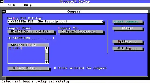 MS-DOS 6 Backup