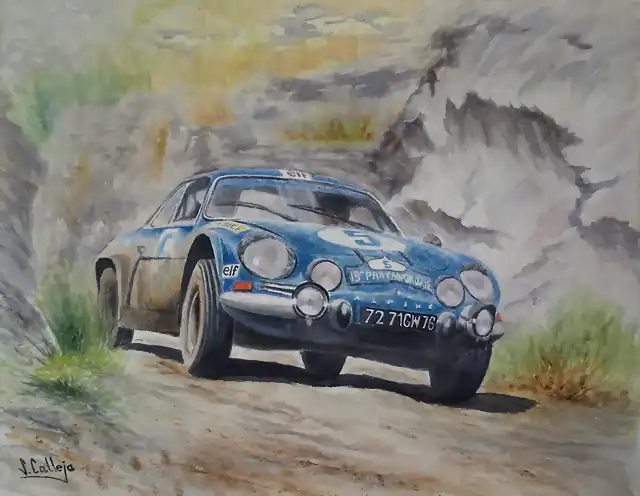 Alpine A110 O. Andersson Rally Acrpolis 1971 (37x29) 2015