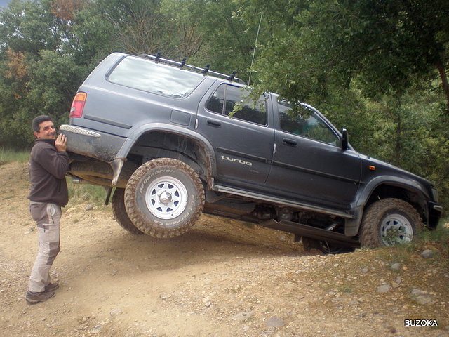 luki intentando volcar el runner