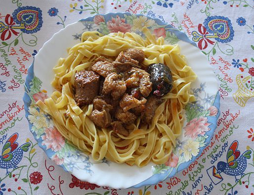 Tagliatelle con callos Tagliatelle con callos