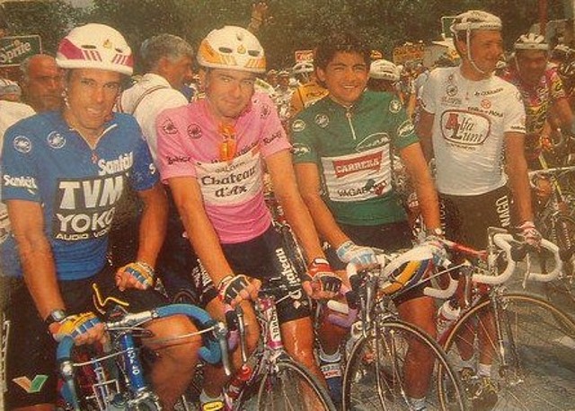 GIRO 1990-ANDERSEN-BUGNO-CHIAPUCCI-POULNIKOV.