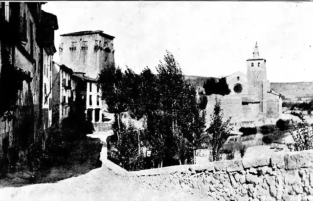 foto antigua de la Colegial de Covarrubias