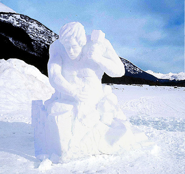 Escultura de nieve, Tierra del Fuego01