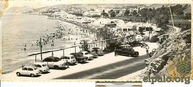 Malaga Playa del Dedo en los 60.