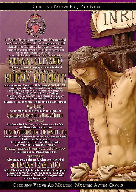 CARTEL QUINARIO BUENA MUERTE 2014