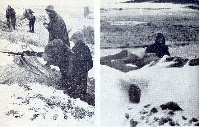 12.- Tropas de ambos bando soportando la nieve