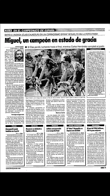Ciclismo 1992 Campeonato de Espaa resultados