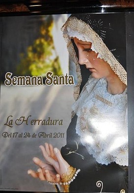 El cartel de la Virgen de los Dolores de mi cuarto de la Herradura