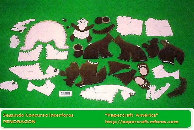 Pandas (Papercraft) por Pengragon