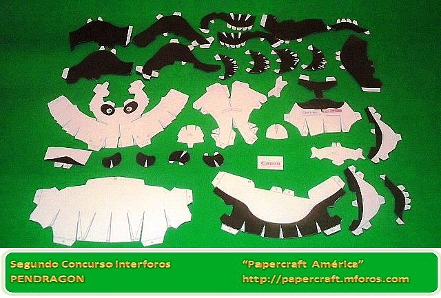 Pandas (Papercraft) por Pengragon