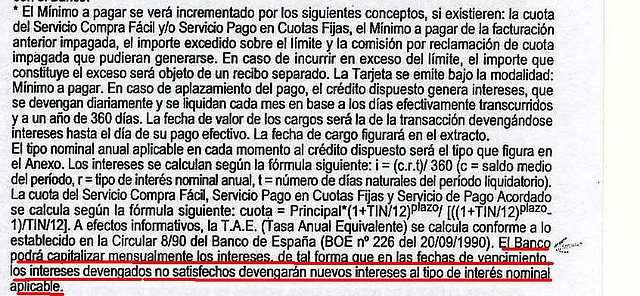 Del contrato de Citibank