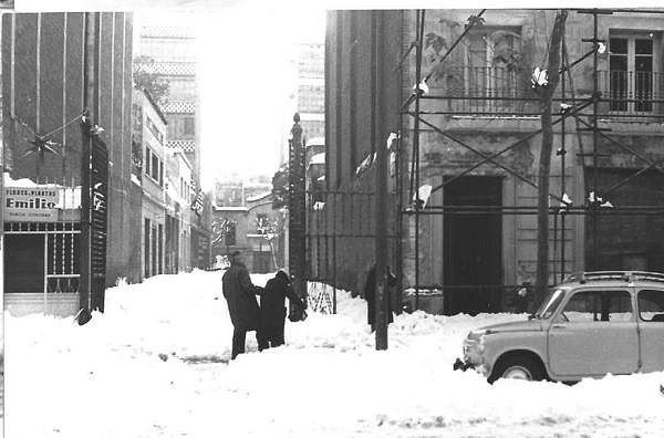 Barcelona nevada  1962 calle Urgell