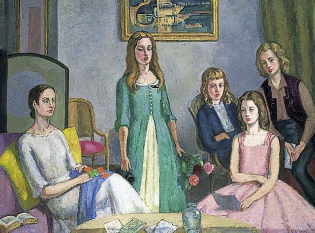 Angelica Garnett y sus cuatro hijas