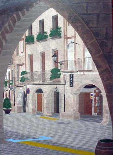 Vista parcial de la Plaza Contitución(Les Borges) Vista parcial de la Plaza Contitución(Les Borges)