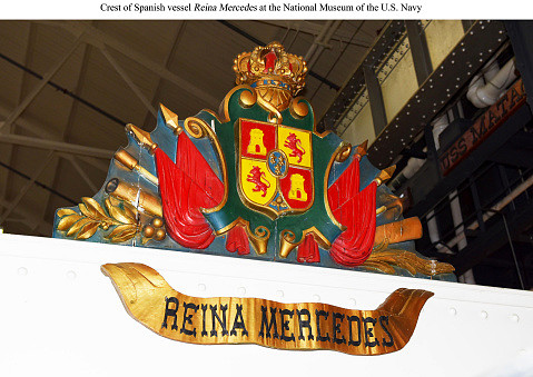 Crest-of-Spanish-ship-Reina-Mercedes-Manila-Exhibited-in-the-Spanish-American-War-section-of-Bldg.-76
