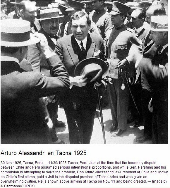 Arturo Alessandri en Tacna 1925