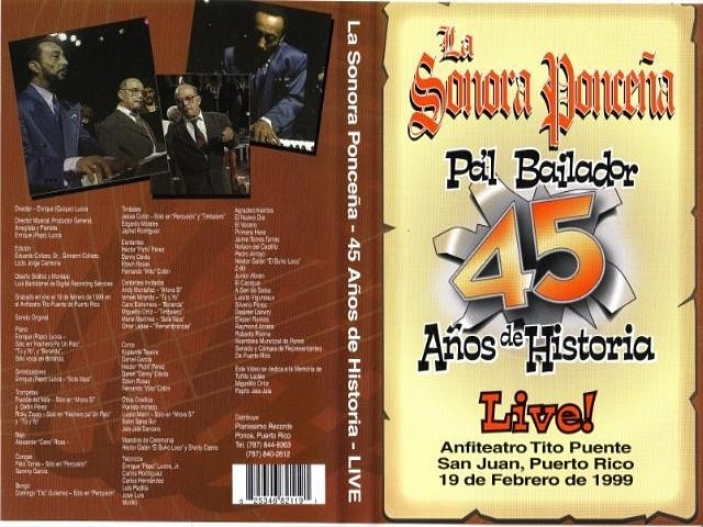 Sonora Poncea - 45 Aos De Historia - Caratula DVd