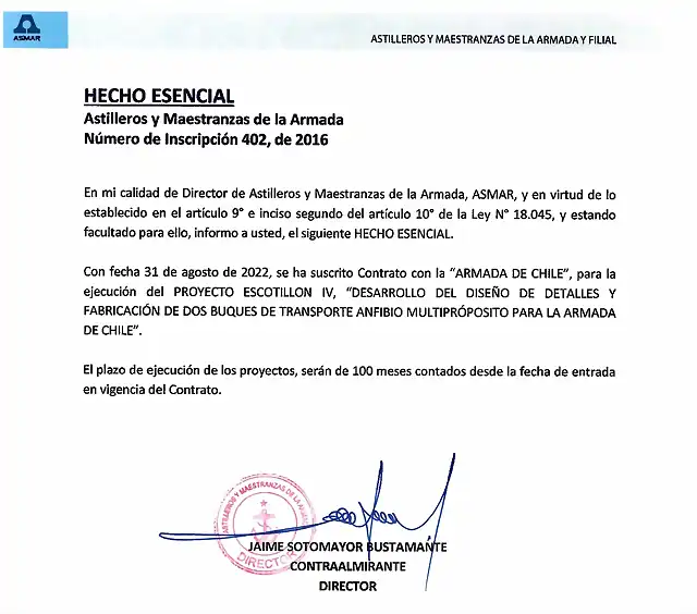 ASMAR Contrato Escotillon IV