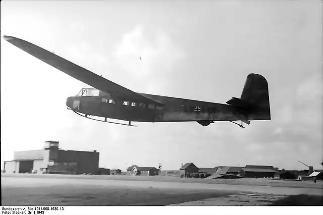 German DFS 230 glider over an Italian airfield 1943