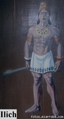Indgena Matagalpa (Pintura de Ilich en las puertas del Hotel de Montaa Selva Negra)