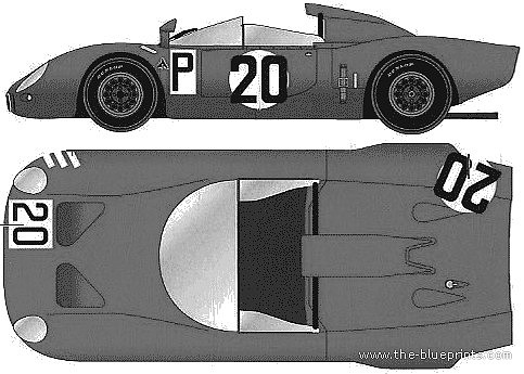 Alfa Romeo 33 - Nürburgring '67 #20 blueprint Alfa Romeo 33 - Nürburgring '67 #20 blueprint