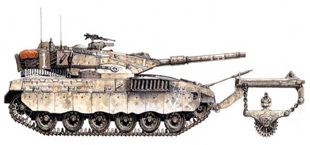 merkava-mk-ii-con-sistema-de-rodillo-limpiador-de-minas-mcrs