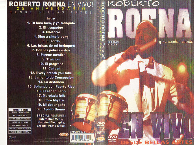 Roberto Roena - En Vivo En Vellas Artes - Caratula DVD