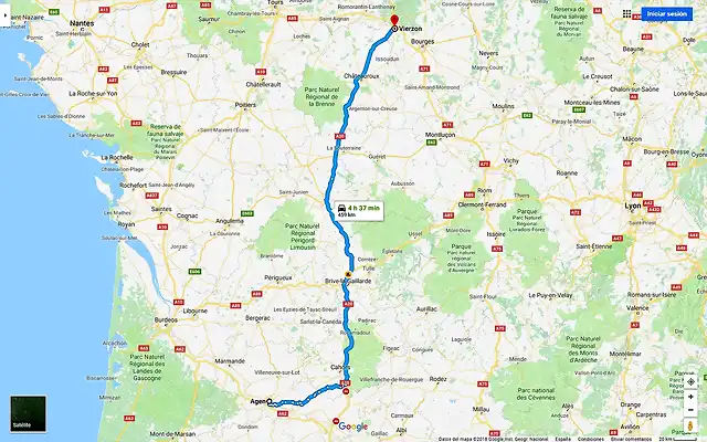 De agen a Vierzon, camino de Versalles