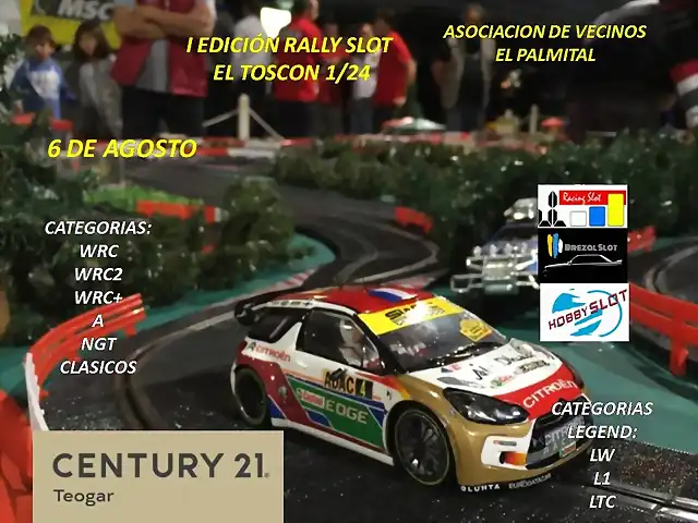 CARTEL RALLY SLOT 124 EL TOSCON