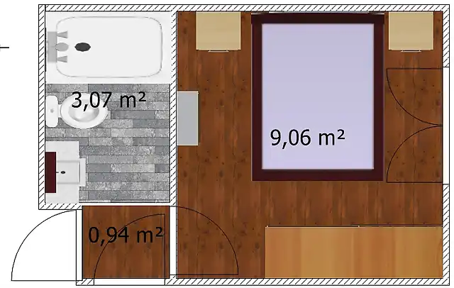 Habitacin con distribuidor