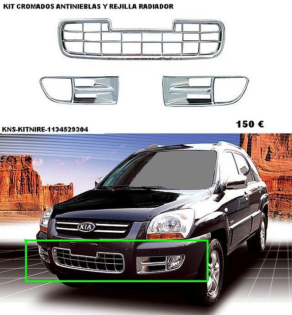 embellecedor cromado delantero antinieblas y rejilla radiador.KNS-KITNIRE-1134529304.Knbox