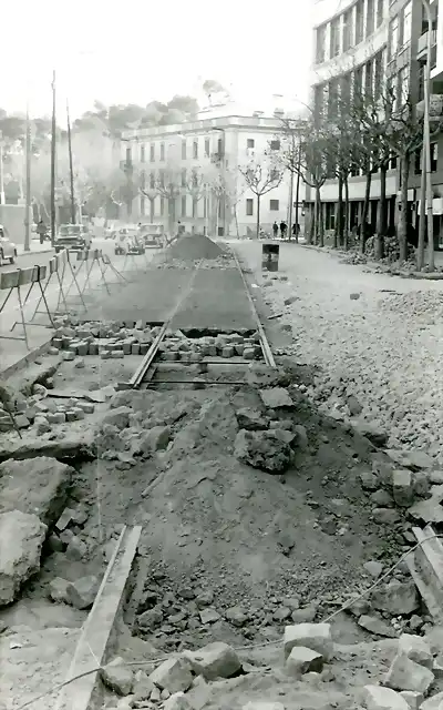 Barcelona  P? Maragall  via ample  tramvia 1968