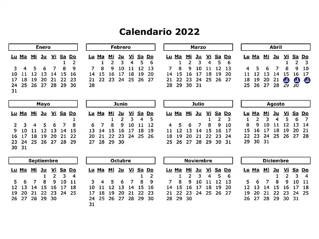 plantilla calendario