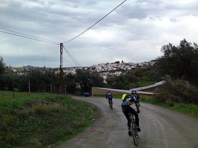 Javier llegando a Aroche