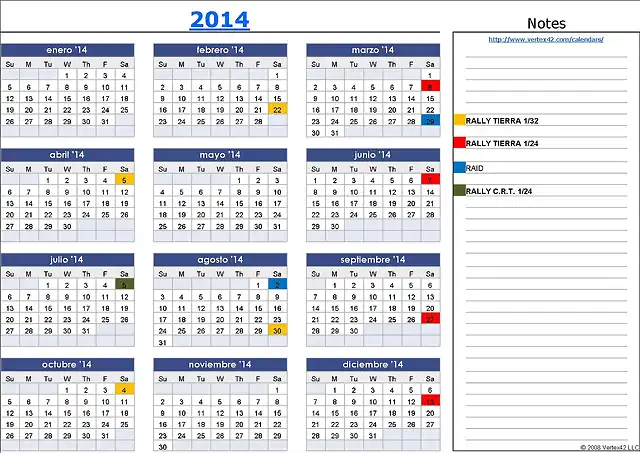 CALENDARIO 2014...