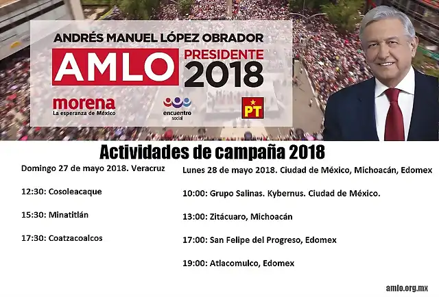 Agenda-AMLO-27-28-mayo-2018