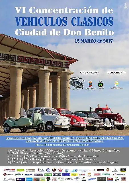 Vehiculos clasicos VI cartel 2017