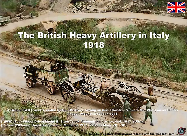 British-FWD-Truck-&-203mm-Vickers-Mk-VI-Italy-1918