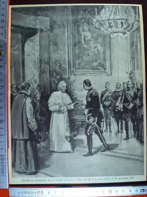 Ricordi di Alessandro Re di Serbia in Italia, Visita del Re a Leone XII