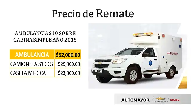 remate ambulancia s10