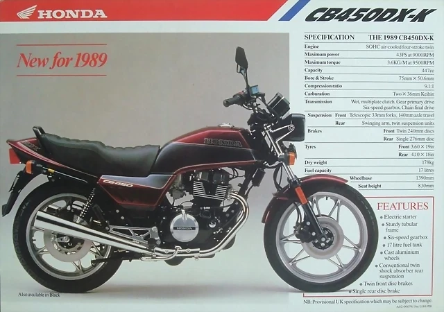 Honda CB 450DX 1989 Honda CB 450DX 1989