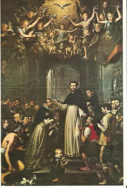 Santo Domingo entrega rosarioa a todos los fieles - Azzolini - Iglesia de San Pedro Martir - Napoles