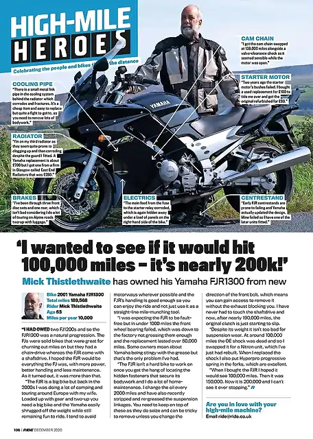 300,000 Kms Yamaha FJR1300