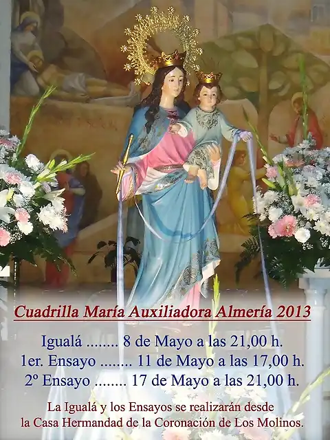 Fechas Ensayos Maria Auxiliadora