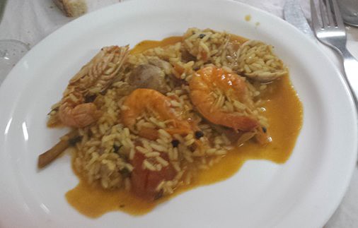 Arroz con langostinos