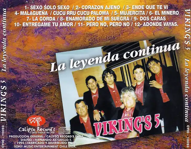 Vikings Cinco - La Leyenda Continua (1998) Trasera