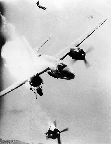 Prdida de un motor de un B-26 Marauder